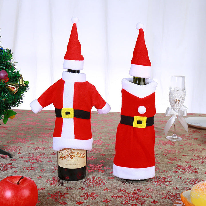 Christmas Wine Bottle Covers for Festive Gift Giving