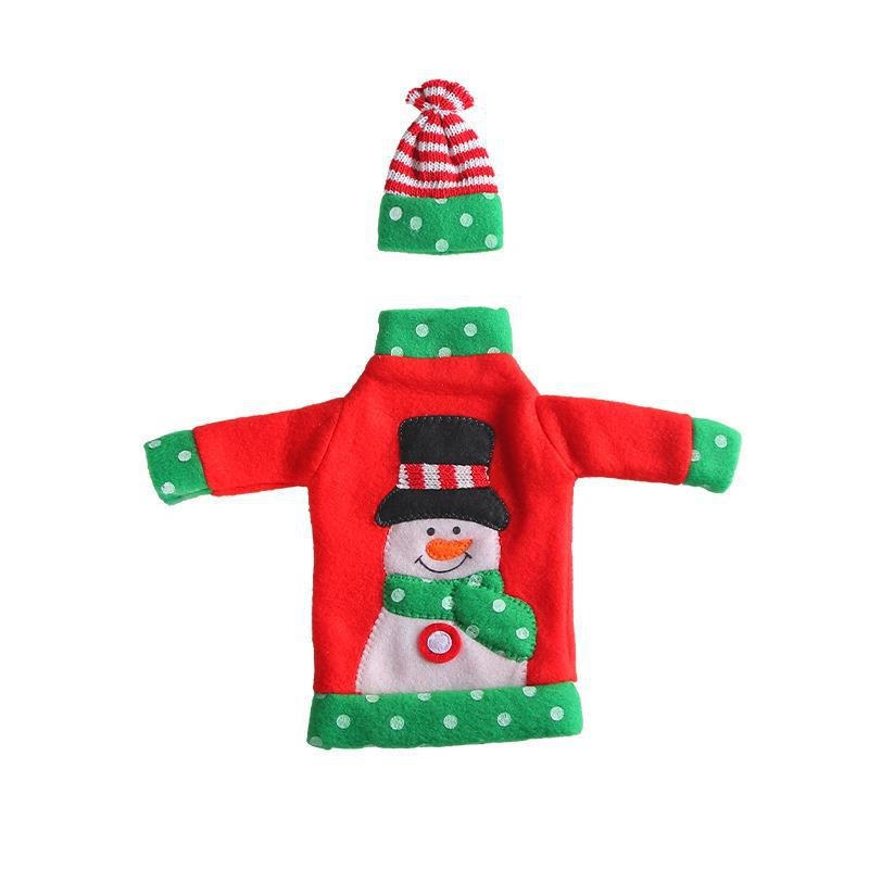 Christmas Wine Bottle Covers Snowman Holiday Decor