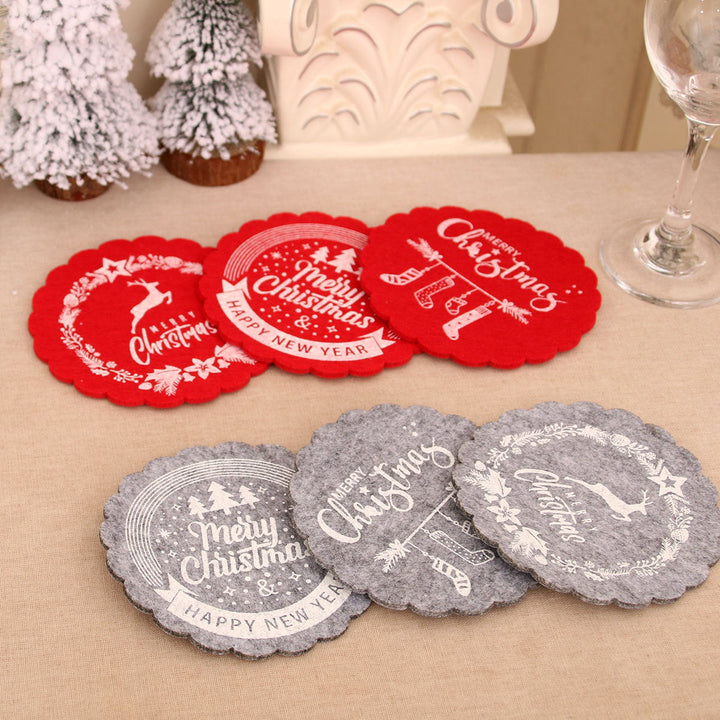 Christmas Felt Coasters for Festive Table Settings