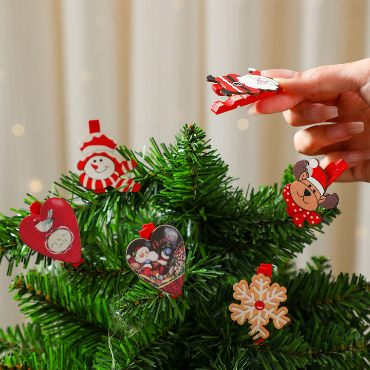 Christmas Wooden Clips for Playful Holiday Displays