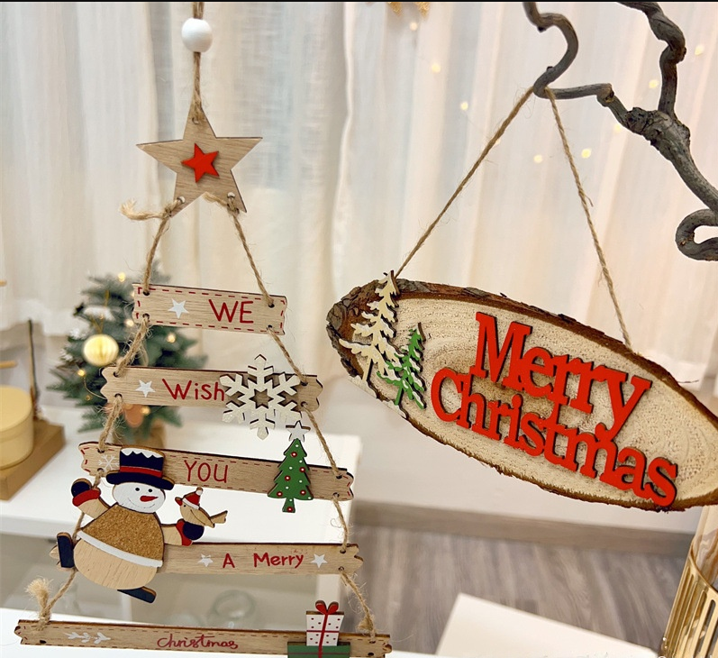 Christmas Wooden Plaque – Rustic Door & Wall Decor