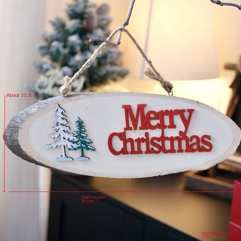 Christmas Wooden Plaque – Rustic Door & Wall Decor