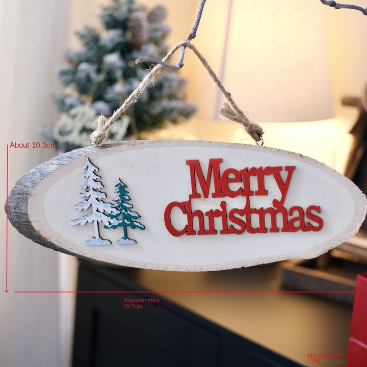 Christmas Wooden Plaque – Rustic Door & Wall Decor