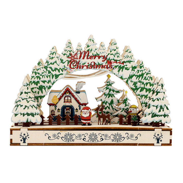 Christmas Wooden Village Decor For Festive Displays