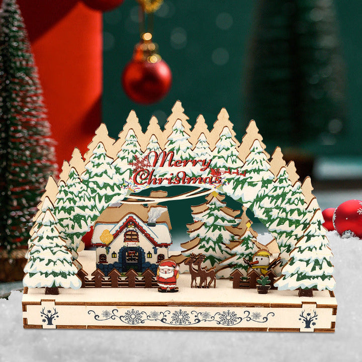 Christmas Wooden Village Decor For Festive Displays