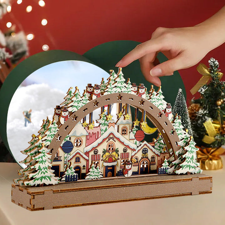 Christmas Wooden Village Decor For Festive Displays