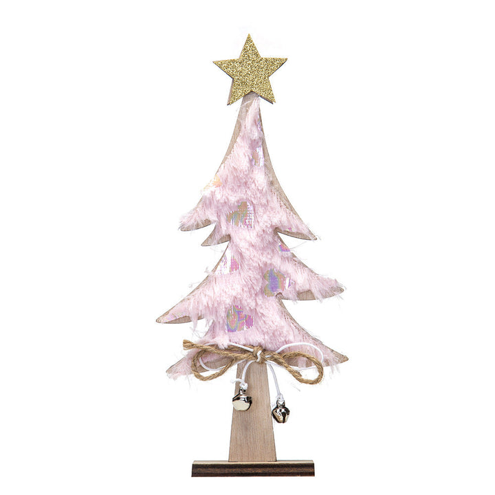 Christmas Wooden Tree Decor for Festive Tabletop Sparkle