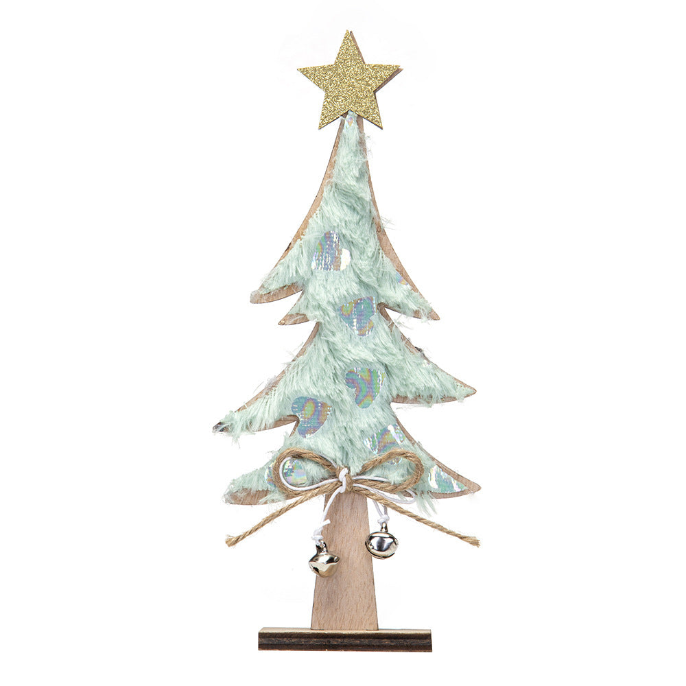 Christmas Wooden Tree Decor for Festive Tabletop Sparkle