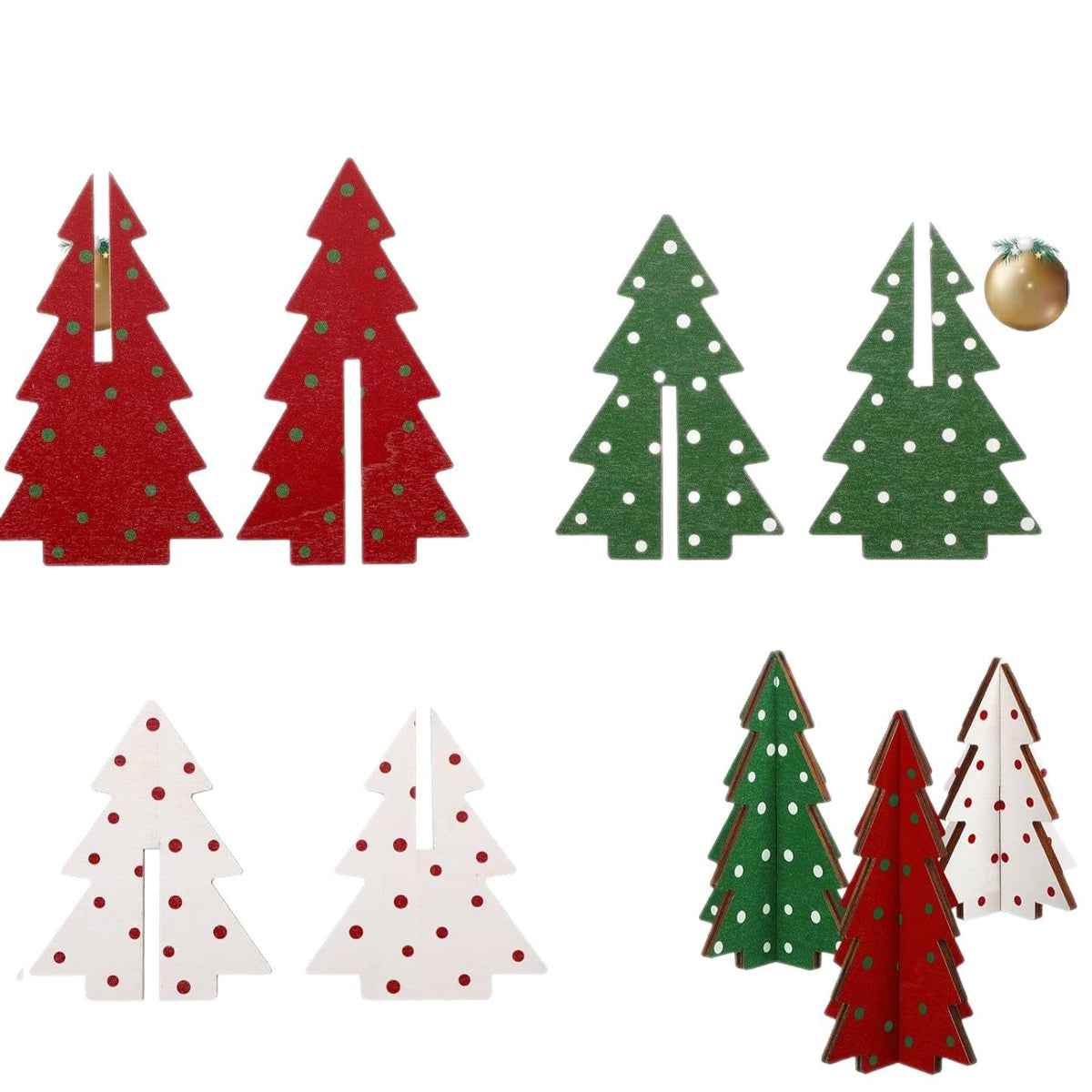 Wooden Christmas Tree Decor for Festive Tabletop Style