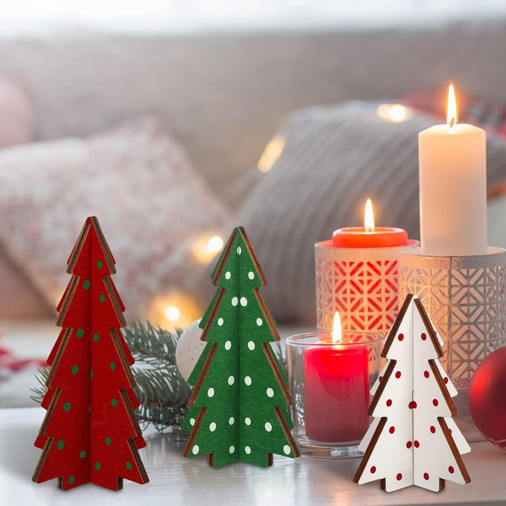 Wooden Christmas Tree Decor for Festive Tabletop Style