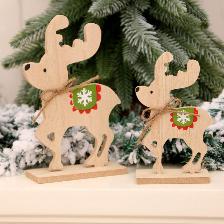 Wooden Christmas Reindeer Decor for Rustic Displays