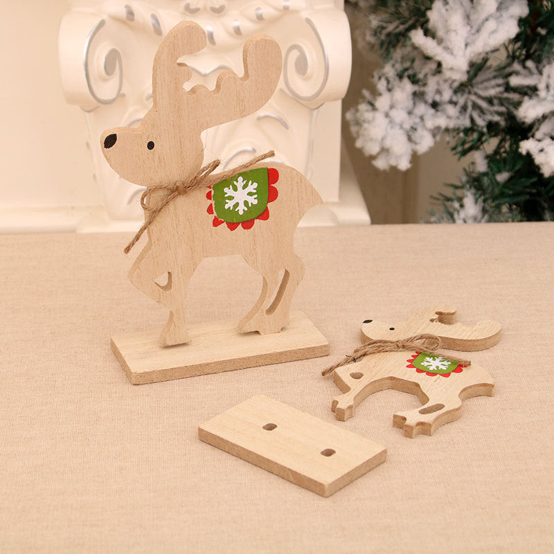 Wooden Christmas Reindeer Decor for Rustic Displays