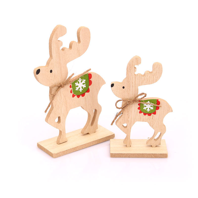 Wooden Christmas Reindeer Decor for Rustic Displays