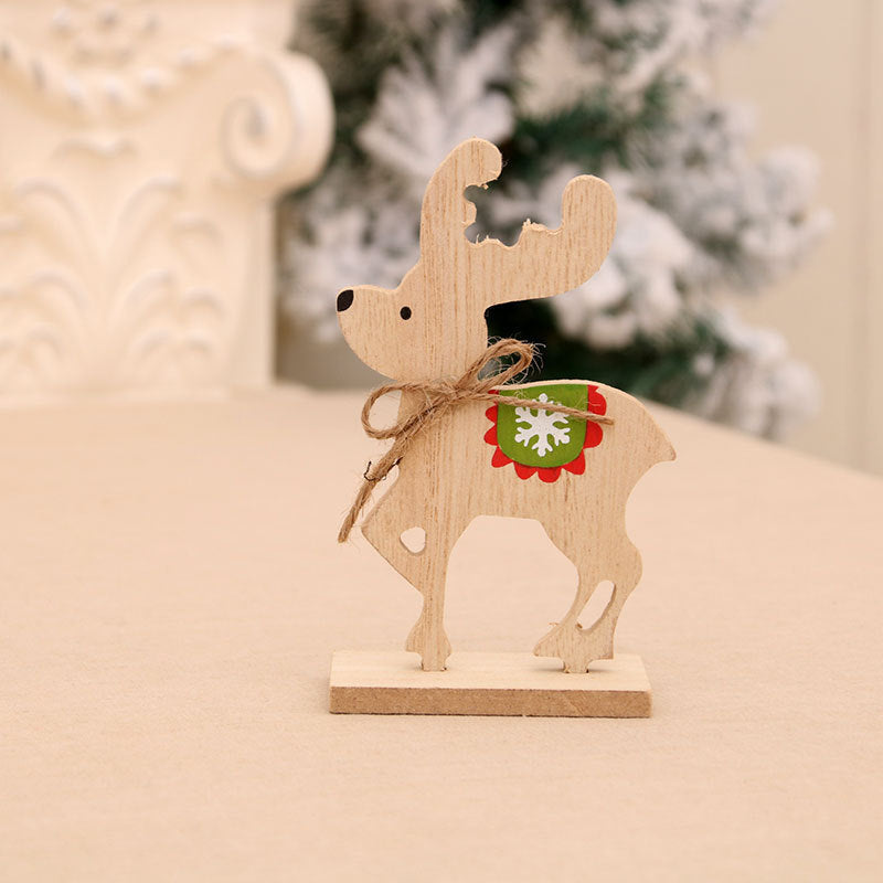 Wooden Christmas Reindeer Decor for Rustic Displays