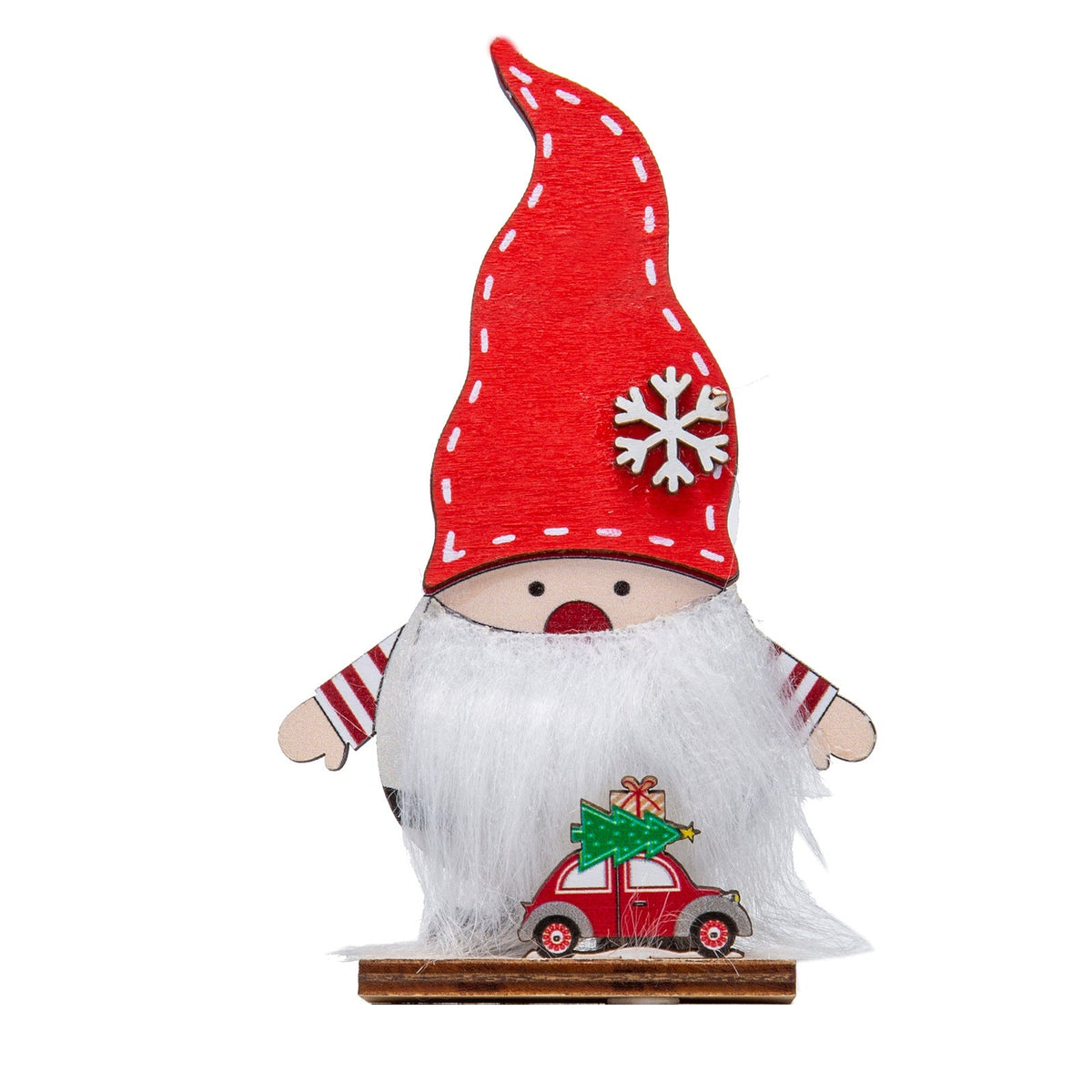 Wooden Santa Claus Christmas Decoration for Desk & Window