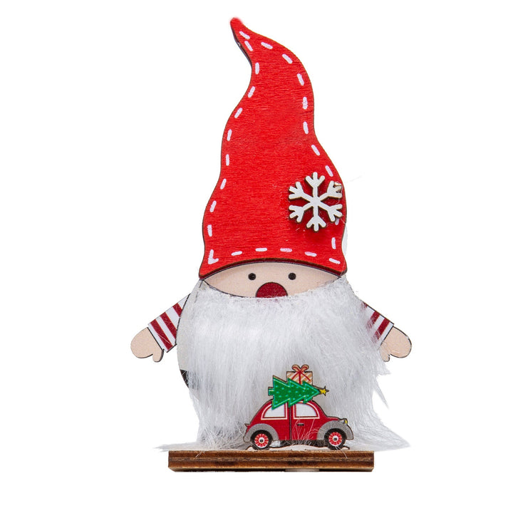 Wooden Santa Claus Christmas Decoration for Desk & Window