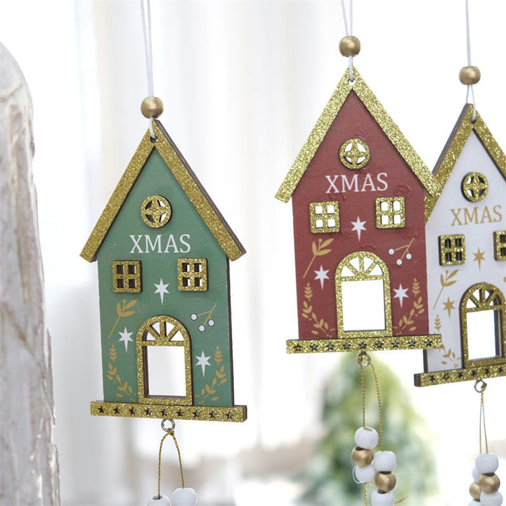 Christmas Wooden House Ornaments for Festive Displays