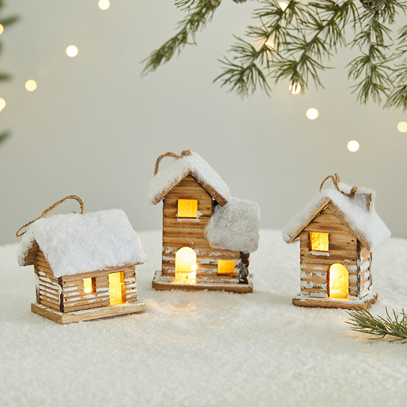 Christmas Wooden House Decoration | Cozy Light-Up Decor
