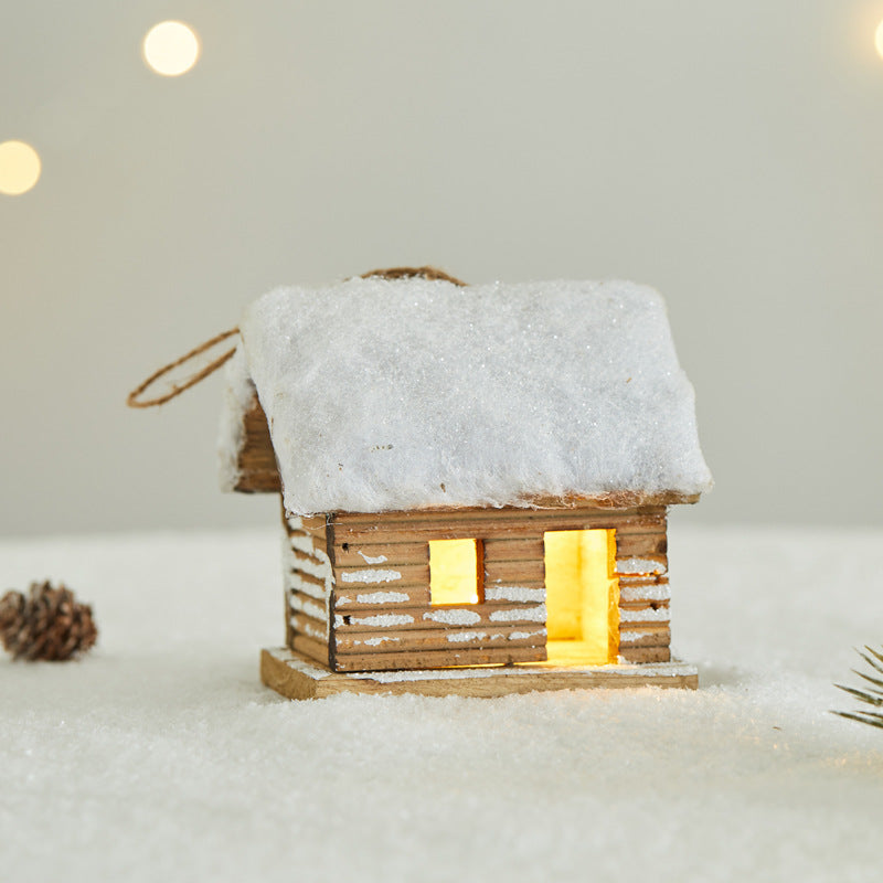Christmas Wooden House Decoration | Cozy Light-Up Decor
