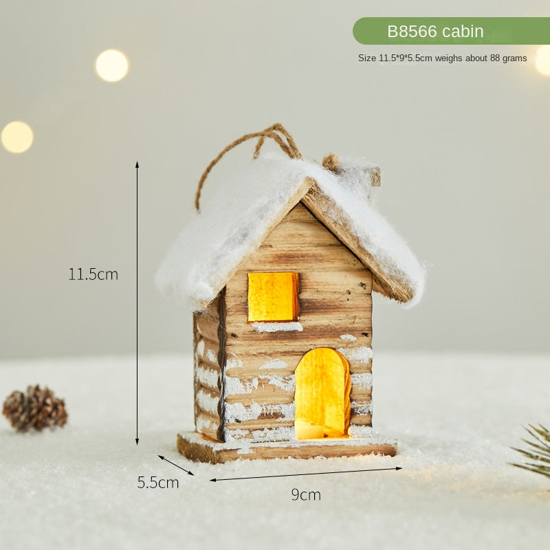 Christmas Wooden House Decoration | Cozy Light-Up Decor