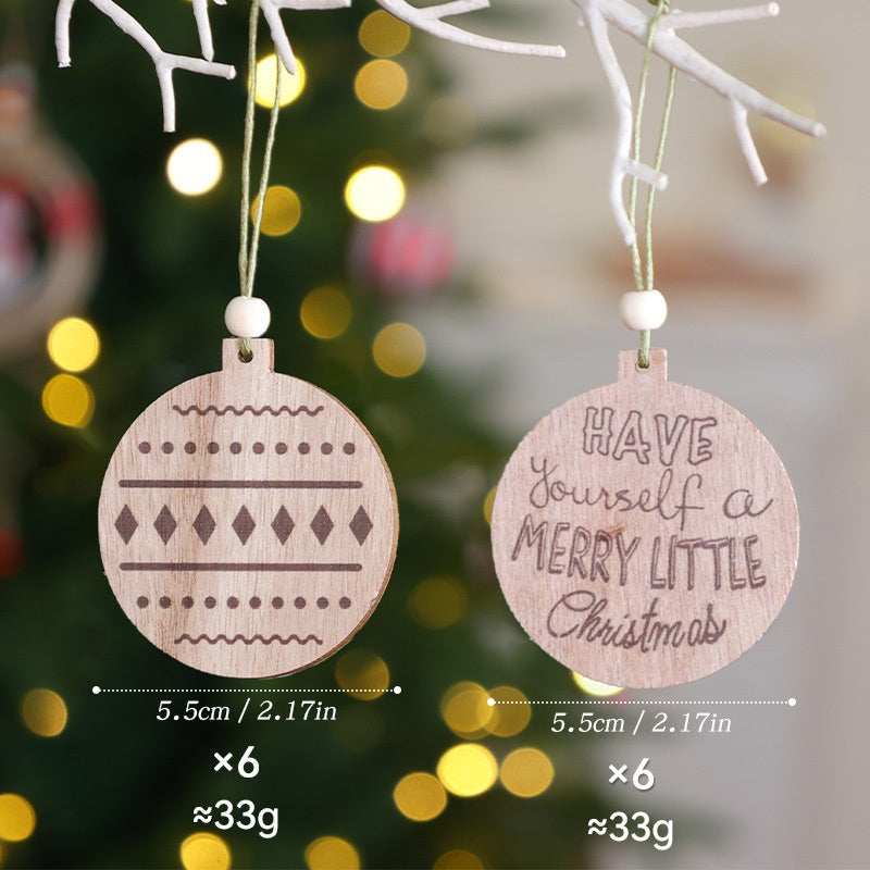 Wooden Christmas Ornaments for Warm Rustic Tree Decor