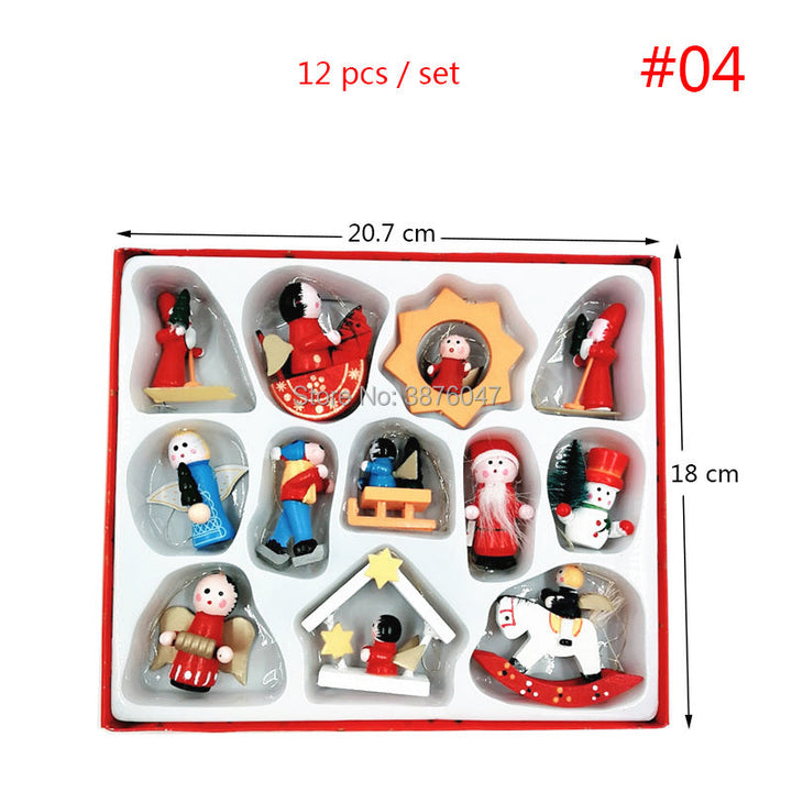 Wooden Christmas Ornaments for Cheerful Tree Decor