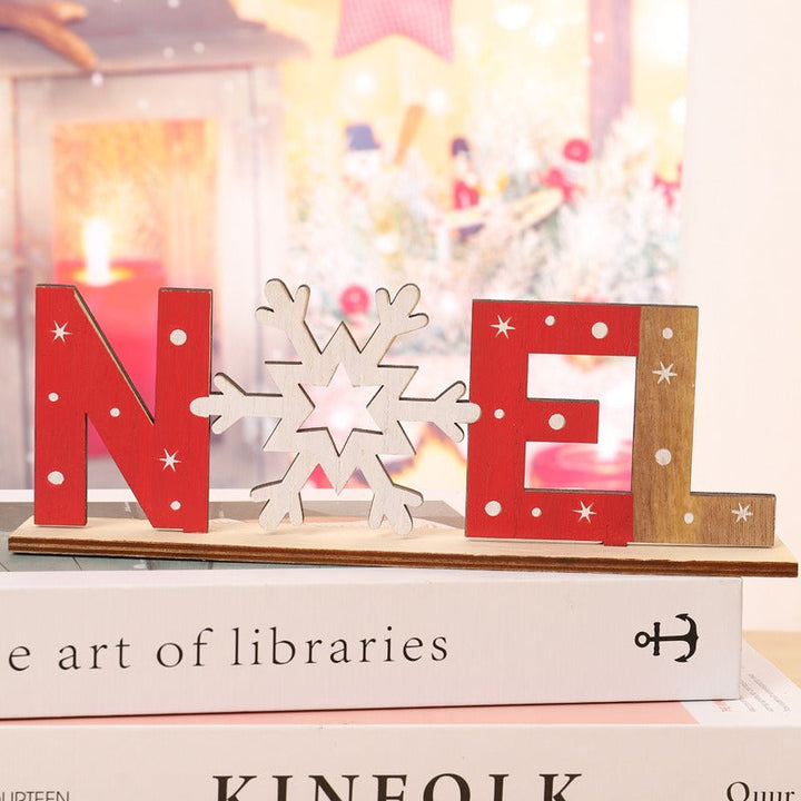 Christmas Wooden Letter Signs for Festive Displays