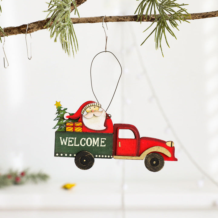 Wooden Christmas Ornament for Nostalgic Holiday Cheer