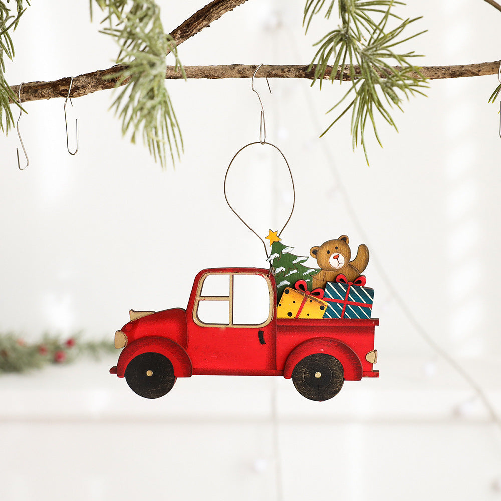 Wooden Christmas Ornament for Nostalgic Holiday Cheer