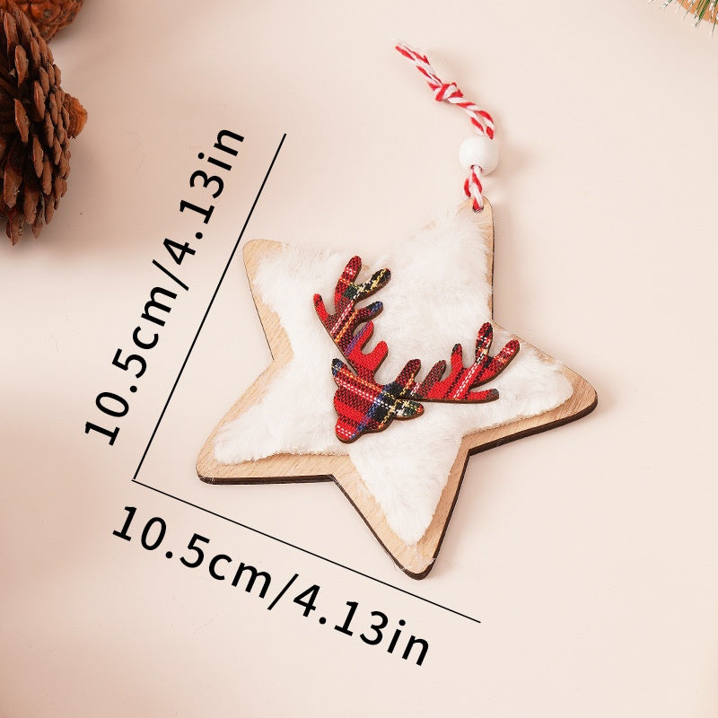 Wooden Christmas Ornaments for a Cozy Nordic Tree Set