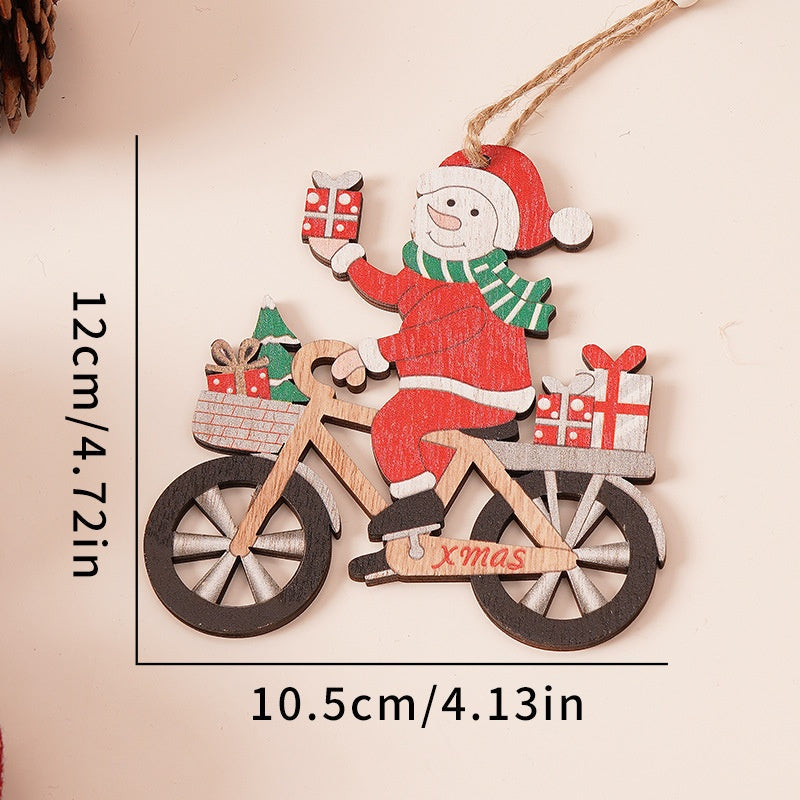 Christmas Wooden Ornaments for Rustic Holiday Tree Decor
