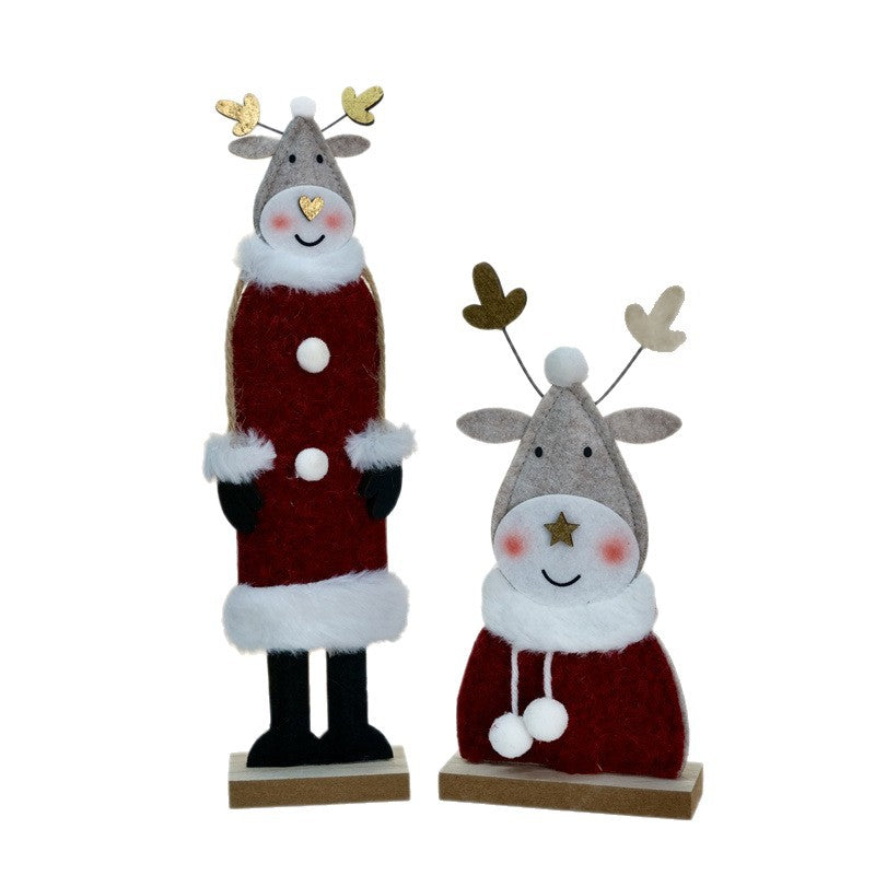 Wooden Felt Deer Trio – Christmas Window Display Decor