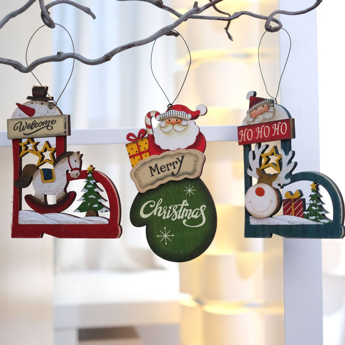 Wooden Christmas Ornaments for Vintage Holiday Cheer