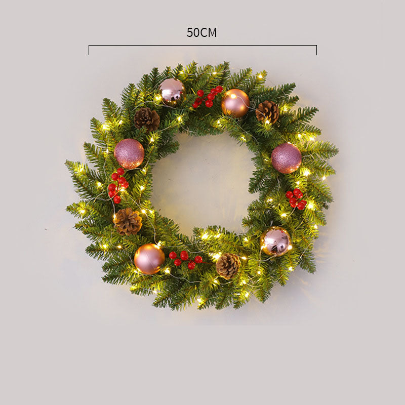 Illuminated Christmas Wreath For A Warm Festive Door
