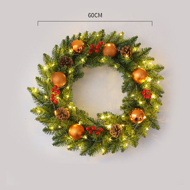 Illuminated Christmas Wreath For A Warm Festive Door