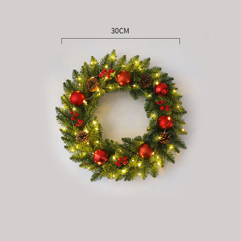 Illuminated Christmas Wreath For A Warm Festive Door