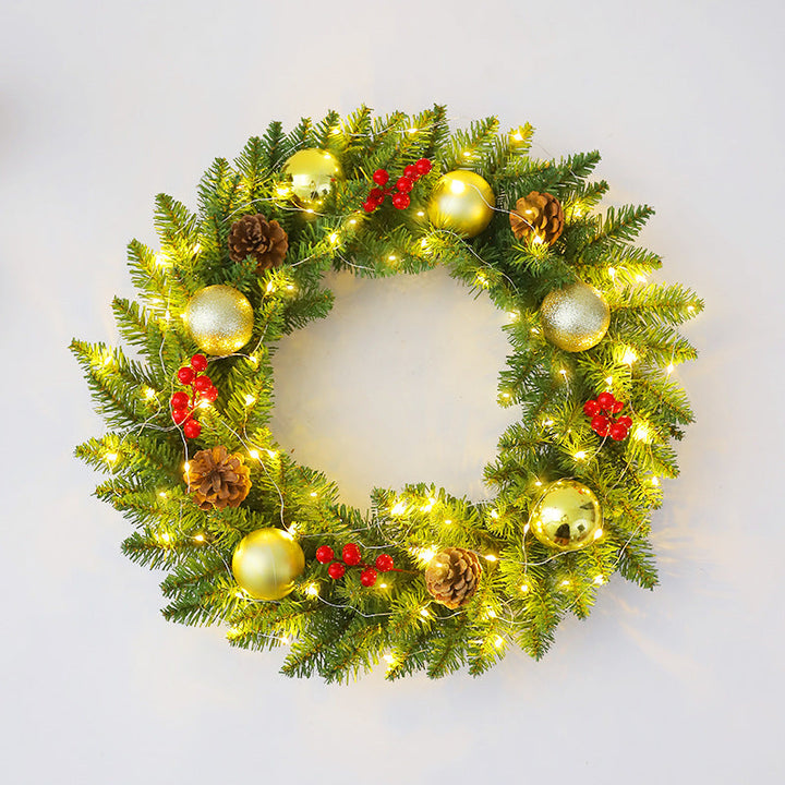Illuminated Christmas Wreath For A Warm Festive Door