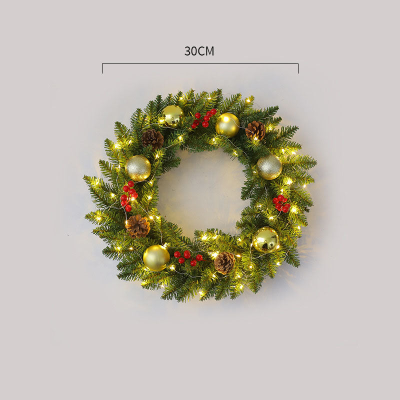 Illuminated Christmas Wreath For A Warm Festive Door