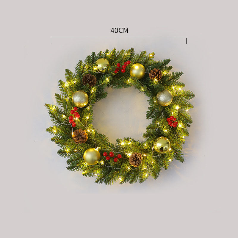 Illuminated Christmas Wreath For A Warm Festive Door