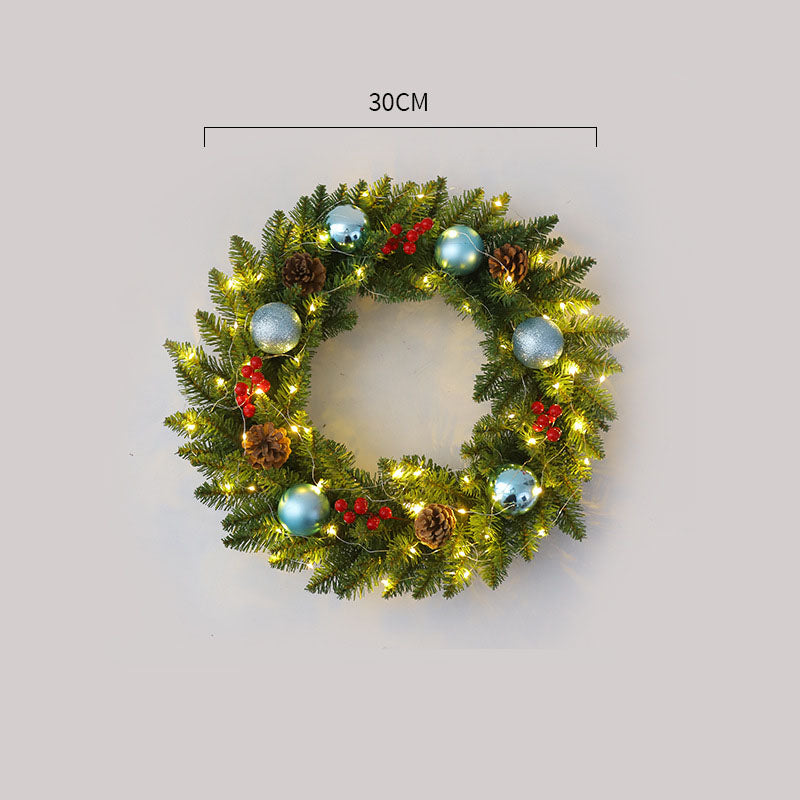Illuminated Christmas Wreath For A Warm Festive Door