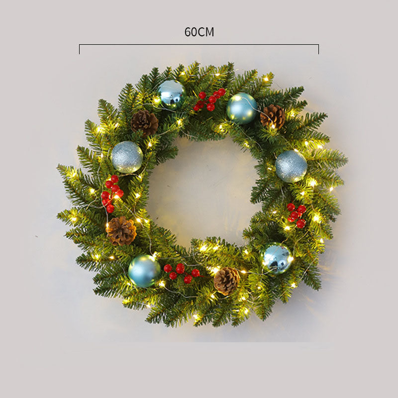 Illuminated Christmas Wreath For A Warm Festive Door