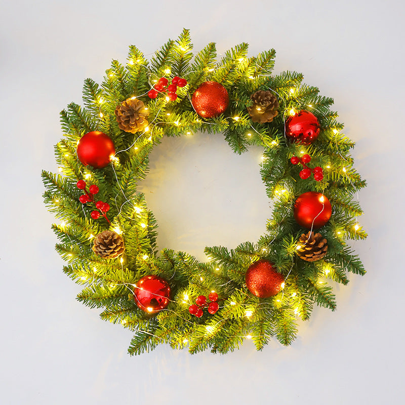 Illuminated Christmas Wreath For A Warm Festive Door