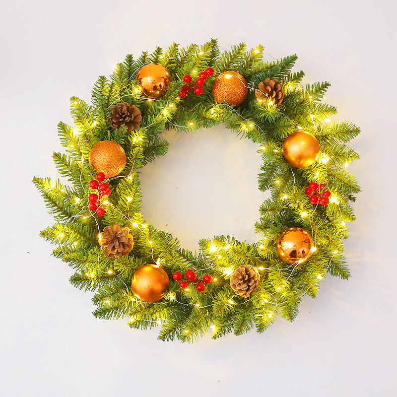 Illuminated Christmas Wreath For A Warm Festive Door