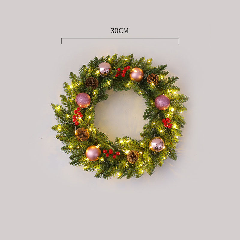 Illuminated Christmas Wreath For A Warm Festive Door