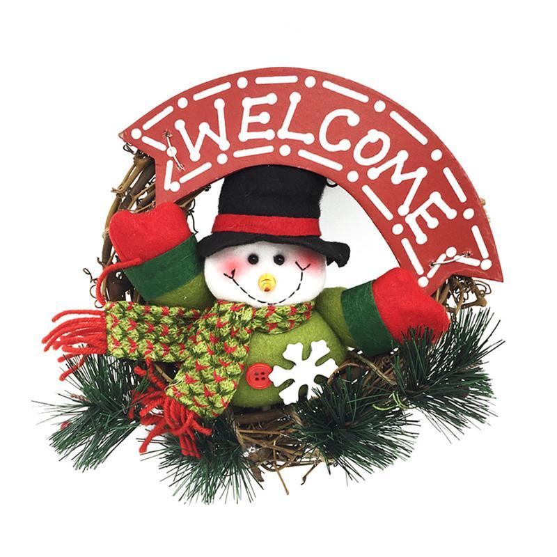 Christmas Character Wreath Door Hanging Holiday Decor