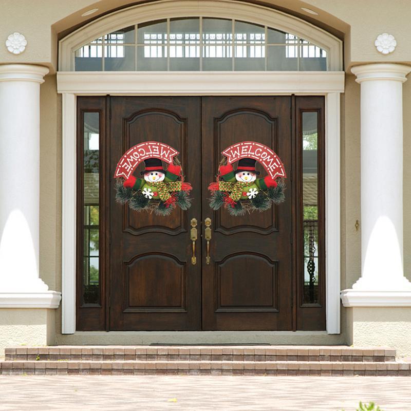 Christmas Character Wreath Door Hanging Holiday Decor