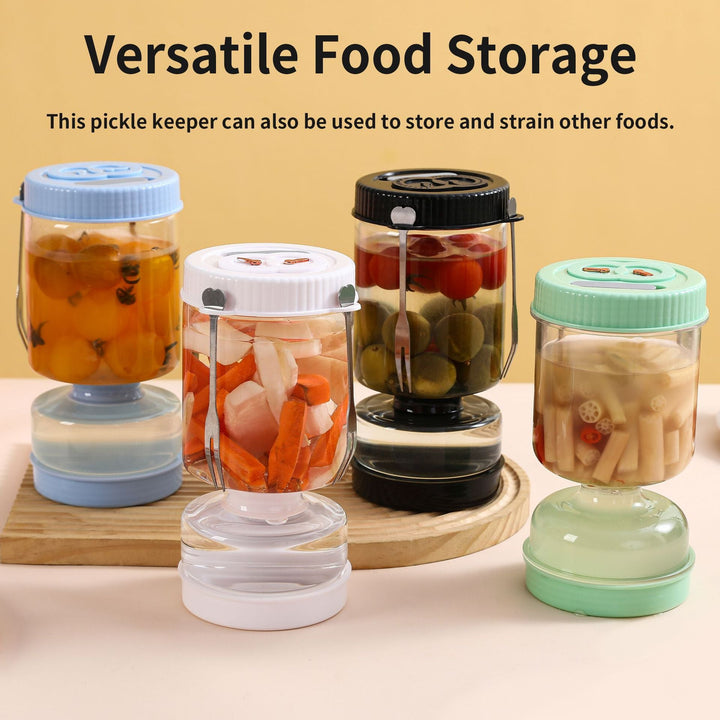 Flip Pickle Jar: Drains Brine & Tracks Pickling Time