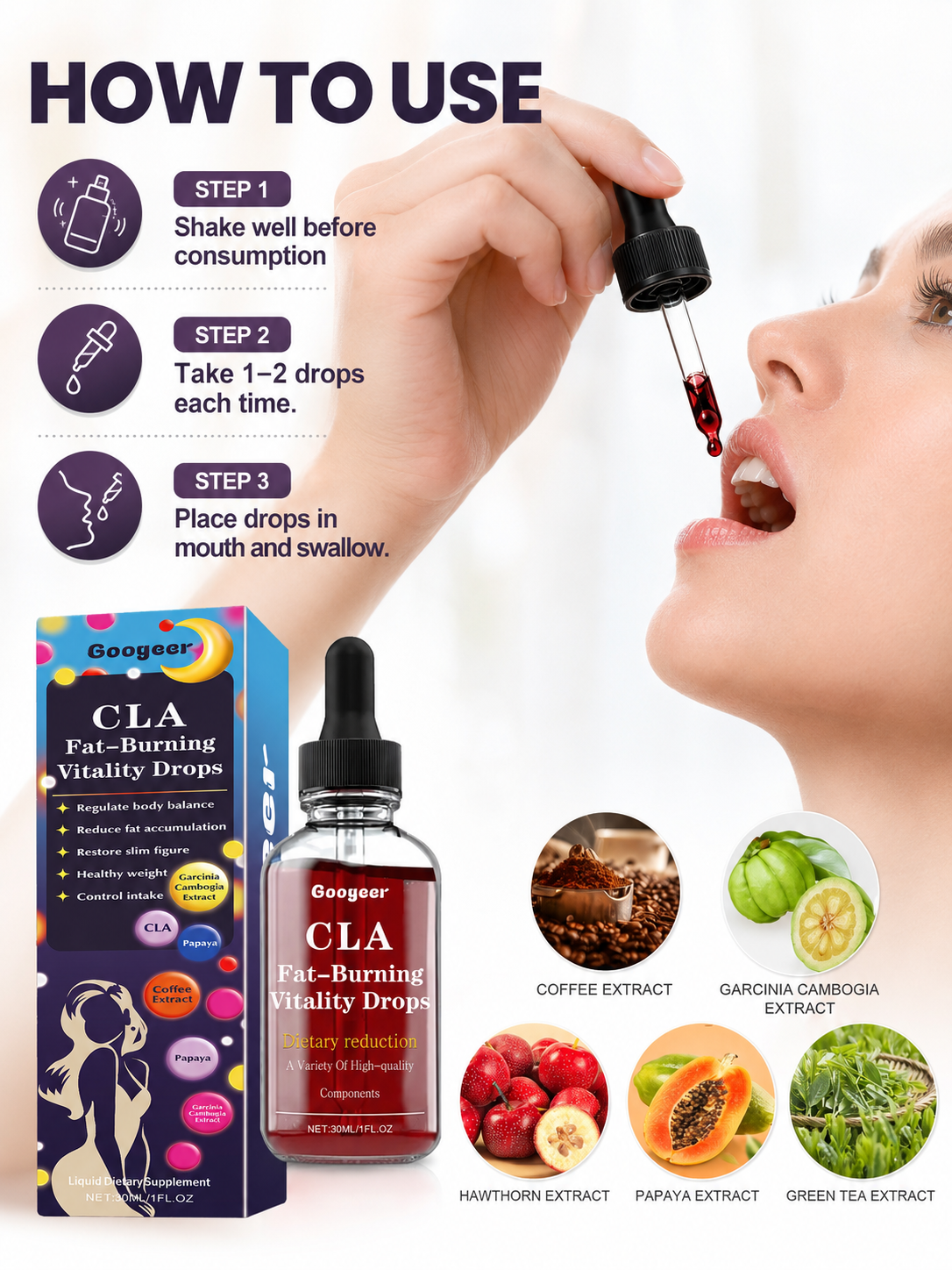 CLA Fat-Burning Drops – Toning & Slimming Support for Love