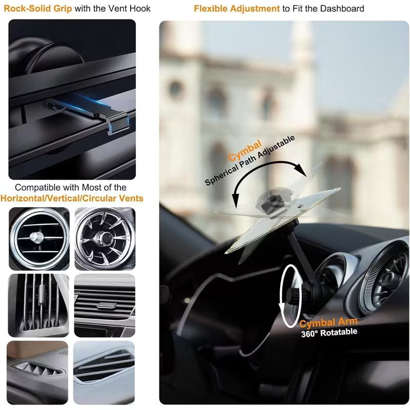 Clamp-On Mini Wind Chime Disc for Vehicle Accessories