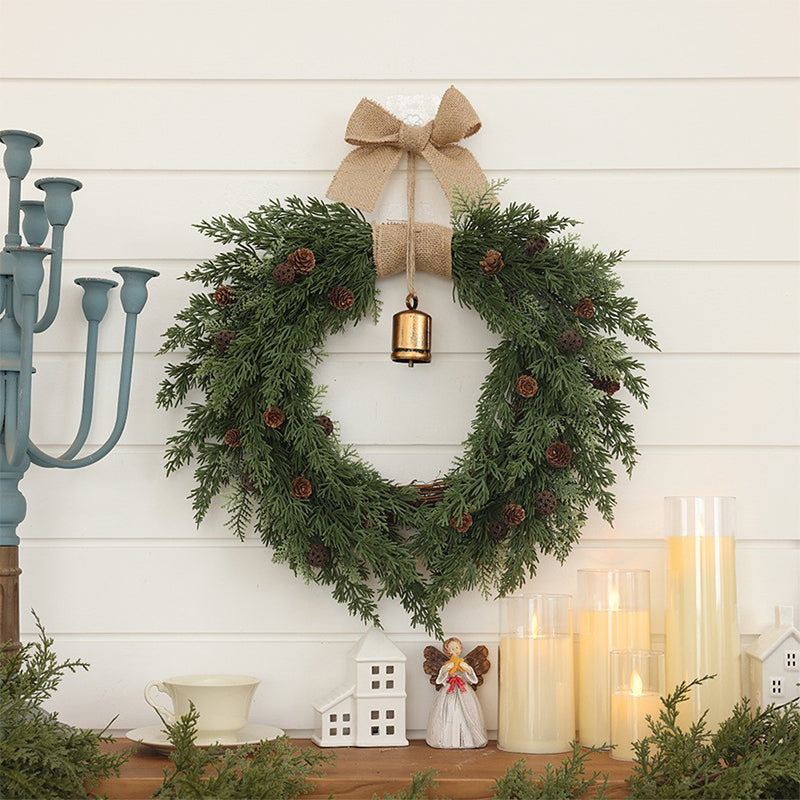 Pine Cone Christmas Wreath for Rustic Festive Doors